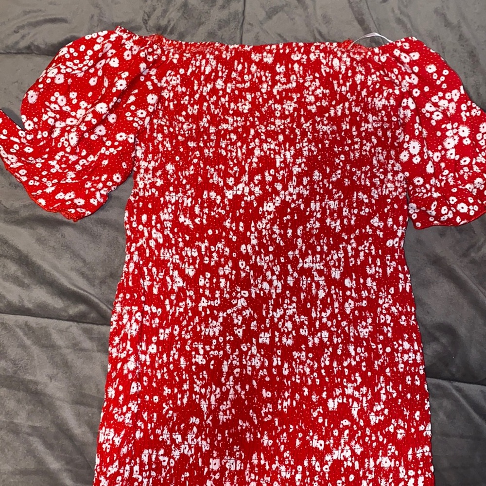 Shein summer off the shoulder dress.